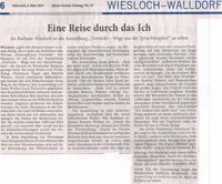 Christiane Vogel Pers&ouml;nliches und Kunst, www.wesensausdruck.de, Zeitungsartikel Ver-r&uuml;ckt Wege aus der Sprachlosigkeit